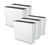 IMJ-Global - 5 Jardiniere Exterieur Grande Taille 77x23,5x68,7cm, Pot de Fleur 100 litres (Insert de 27 litres) Bac a Fleurs Exterieur Intérieur en Plastique Résistant aux Intempéries (Blanc)