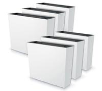IMJ-Global - 6 Jardiniere Exterieur Grande Taille 77x23,5x68,7cm, Pot de Fleur 100 litres (Insert de 27 litres) Bac a Fleurs Exterieur Intérieur en Plastique Résistant aux Intempéries (Blanc)