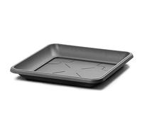 IMJ-Global Cache-pot Soucoupe Noir Bac à plantes carré Fleurs TERRA pour l'intérieur Carré Noir Plastique