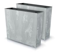 IMJ-Global - Pot de Fleur Interieur Exterieur Beton Effect (58x18x 49,8 cm - 44 litres) Bac Plastique Rectangulaire pour Plante. Pots de Fleurs pour Décorer la Maison ou être Exposé à l'Extérieur