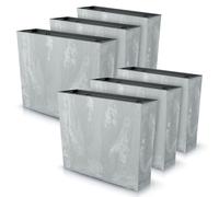 IMJ-Global - Pot de Fleur Interieur Exterieur Beton Effect (58x18x 49,8 cm - 44 litres) Bac Plastique Rectangulaire pour Plante. Pots de Fleurs pour Décorer la Maison ou être Exposé à l'Extérieur
