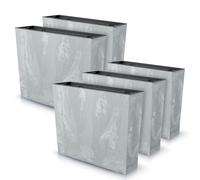IMJ-Global - Pot de Fleur Interieur Exterieur Beton Effect (58x18x 49,8 cm - 44 litres) Bac Plastique Rectangulaire pour Plante. Pots de Fleurs pour Décorer la Maison ou être Exposé à l'Extérieur