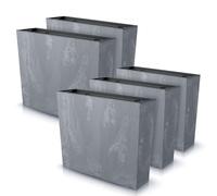 IMJ-Global - Pot de Fleur Interieur Exterieur Beton Effect (58x18x 9,8 cm - 44 litres) Bac Plastique Rectangulaire pour Plante. Pots de Fleurs pour Décorer la Maison ou être Exposé à l'Extérieur
