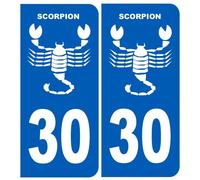 Immatriculation Scorpion 30 Gard - Sticker/Autocollant