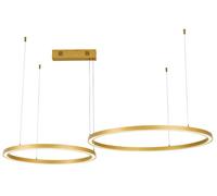 IMMAX NEO FINO NEW SMART luminaire suspendu 2 cercles, 60+80cm, 93W or, Zigbee 3.0, TUYA