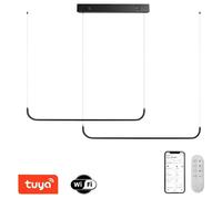 IMMAX NEO LITE PATTINI SMART suspension double noir 56W avec support BEACON, Wi-Fi, TUYA