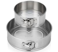 immer Set de 2 Moules à Charnière Démontable en acier inoxydable 18/8 - non revêtu, sans BPA/PFAS (Ø 25 cm + 18 cm)
