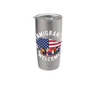 Immigrants Welcome | Célébrer la diversité en Amérique Gobelet isotherme en acier inoxydable double paroi