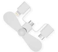 imoshion imoshion 3-in-1 Ventilateur pour smartphones Lightning, USB-C et Micro-USB Blanc Blanc