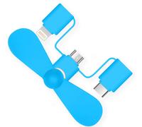 imoshion imoshion 3-in-1 Ventilateur pour smartphones Lightning, USB-C et Micro-USB Bleu Bleu