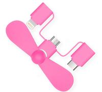 imoshion imoshion 3-in-1 Ventilateur pour smartphones Lightning, USB-C et Micro-USB Rose Rose
