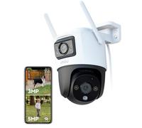 Imou 3K(3MP+3MP) Caméra Surveillance WiFi Extérieure à Double Objectif, 360° Caméra IP Exterieur, Détection Humaine/Véhicule,Suivi Automatique,Vision Nocturne Couleur 30M,Étanche,Audio Bidirectionnel