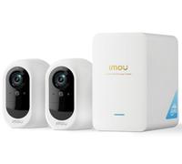 Imou 3K Caméras Surveillance WiFi Extérieure sans Fil, Dual-Band(2,4G/5GHz) | AOV Enregistrement 24/7, Stockage Local sans Abonnement, Détection de Personne/Véhicule, IP67, Batterie 5000mAh, 2 Cams+Hub