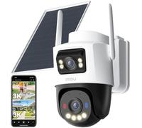 Imou 4G LTE Caméra Solaire avec Carte SIM, 10MP(5MP+5MP)Caméra Surveillance WiFi Extérieure sans Fil Double Objectif, AOV 24/7 Enregistrement, 25M Détection Personnes/Véhicules, microSD 128Go Incluse