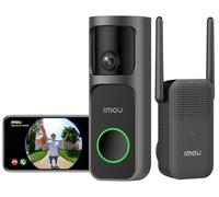 Imou 4MP Panoramic Doorbell DB3 KIT, Sonnette Vidéo WiFi avec Carillon | 2K+ Vision Nocturne 5M, Détection de Colis par AI Alerte App, Vue Panoramique de la Tête aux Pieds, Audio Bidirectionnel
