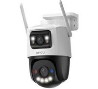 Imou Cruiser Dual 2 Pro 4+4 MP WLAN caméra de surveillance avec lumière d'avertissement rouge-bleu, Aurora™ Low-Light Imaging Technologie, deux objectifs indépendants