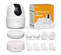 Imou Kit d'Alarme Maison 11 Pièces, Système de Sécurité Complet | Sirène/Projecteur 100 DB, 1 Caméra Intérieure WiFi, 2 Télécommandes, 4 Capteurs Porte/Fenêtre, 2 Détecteurs de Mouvement