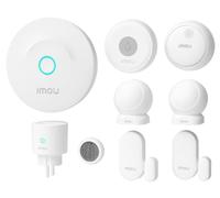 Imou Kit d'Alarme Maison 9 Pièces，Système de Sécurité Complet avec Sirène/Projecteur 100 DB, 1 Passerelle, 2 Capteurs Porte/Fenêtre, 2 Détecteurs de Mouvement