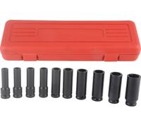 Impact Socket Set, Adaptateur de tête Acier au chrome vanadium de haute qualité Embout flambant neuf avec boîte en plastique pour une réparation rapide