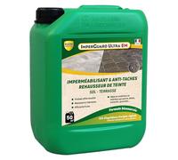 ImperGuard Ultra EM Effet Mouillé - Imperméabilisant Hydrofuge Oleofuge Sans Solvant, Ravive Couleur - Protection Pierre Béton contre Eau et Taches - Français - Bidon - Traite 50m2 - Efficace 5 ans