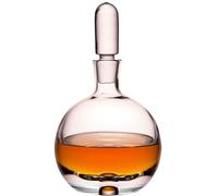 Imperial Carafe à liqueur en verre Crystalline - 600 ml - Carafe à spiritueux sphérique avec bouchon en verre et bulle d'air dans le fond - Fabriquée à la main - Série « Lisbonne »