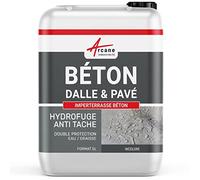 Imperméabilisant et anti taches béton, terrasse, pierre naturelles et reconstituées, dalle | Hydrofuge Oléofuge phase aqueuse - 5 L (jusqu'à 25 m²) - ARCANE INDUSTRIES