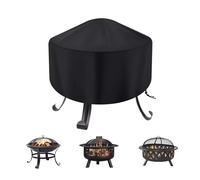 Imperméable Couverture Ronde pour Brasero Patio, Couvertures de Gril de Barbecue l'extérieur, Housse de Protection pour Braséro Rond (Noir,95x75cm)