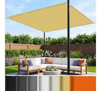 Imperméable Toile Ombrage 1 x 1.4 m UV Protection avec Oeillets Tissu Polyester Multi Couleur et Taille Bâche Dombrages pour Terrasses Balcons et Jardins, Couleur Crème