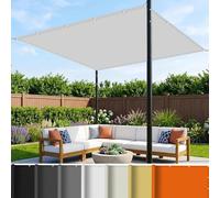 Imperméable Toile Ombrage 2.4 x 3.4 m UV Protection avec Oeillets Tissu Polyester Multi Couleur et Taille Bâche Dombrages pour Terrasses Balcons et Jardins, Blanc