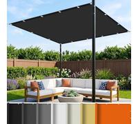 Imperméable Toile Ombrage 2.5 x 8.5 m UV Protection avec Oeillets Tissu Polyester Multi Couleur et Taille Bâche Dombrages pour Terrasses Balcons et Jardins, Noir