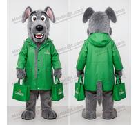 Imperméable Vert Mascotte MASTICOT Guinness Irish Wolfhound Sympathique