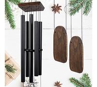 Implication Carillon éolien extra large pour extérieur, ton profond, carillon éolien en bois de 122 cm, cadeau commémoratif pour la fête des mères et Noël, décoration extérieure pour jardin, terrasse,