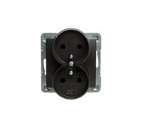 IMPRESSION Double prise avec/u anthracite GP-2YRZ/m/50