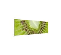 Impression murale Close Up Kiwi Aluminium brossé 120 x 40 cm Couleurs vibrantes