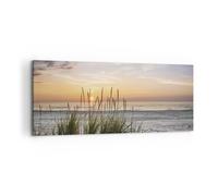 Impression sur Toile 100x40cm Tableaux Image Photo Ouest Le Soleil Plage