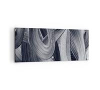 Impression sur Toile 100x40cm Tableaux Image Photo Peinture Brosse Noir