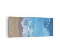 Impression sur Toile 100x40cm Tableaux Image Photo Plage Bord Mer Art Decoration