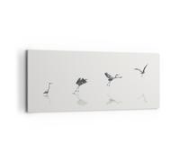 ARTTOR Impression sur Toile Moderne 100x40 cm Noir et Blanc Animaux - 5096