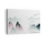 Impression sur Toile 100x70cm Tableaux Image Photo Montagnes Oiseaux Moderne