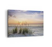 Impression sur Toile 100x70cm Tableaux Image Photo Ouest Le Soleil Plage