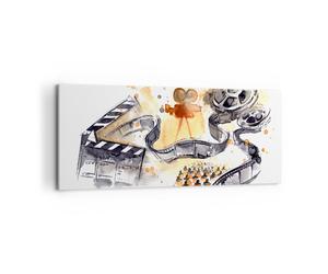 Impression sur Toile 120x50cm Tableaux Image Photo Film projecteur illustration