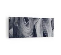 Impression sur Toile 120x50cm Tableaux Image Photo Peinture Brosse Noir