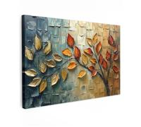 Impression sur Toile 120x80 cm - Décoration Murale Peinture - Motif Feuilles d'automne - MuchoWow