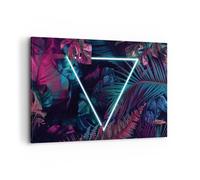 Impression sur Toile 120x80cm Tableaux Image Photo Lumineux Triangle Feuilles