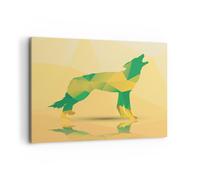 Impression sur Toile 120x80cm Tableaux Image Photo Wolf moderne graphique