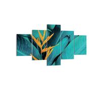 Impression sur Toile 125x70cm Tableaux Image Photo Fleurs Tropicaux Feuilles