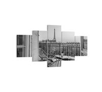 Impression sur Toile 125x70cm Tableaux Image Photo Noir Et Blanc Paris Balcon