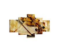 Impression sur Toile 125x70cm Tableaux Image Photo Violon instrument notes