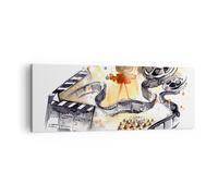Impression sur Toile 140x50cm Tableaux Image Photo Film projecteur illustration