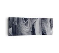 Impression sur Toile 140x50cm Tableaux Image Photo Peinture Brosse Noir